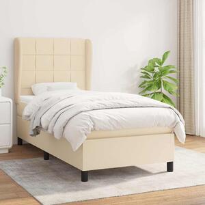 Box spring postel s matrací krémová 80 x 200 cm textil 3127922