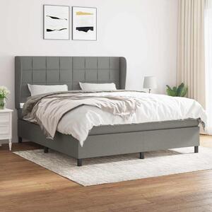 Box spring postel s matrací tmavě šedá 160x200 cm textil 3127974