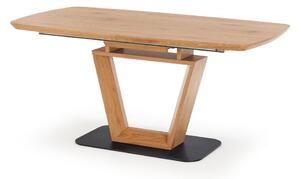 HALMAR Jídelní rozkládací stůl Blackie 160/220 cm dub Craft zlatý/černý