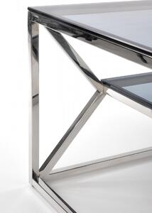HALMAR Konferenční stolek Auria kouřové sklo/chrom