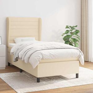 Box spring postel s matrací krémová 80 x 200 cm textil 3128002