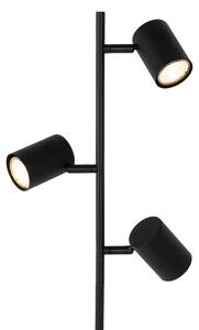 Moderní stojací lampa černá se dřevem 3-světlo - Jeana