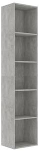 Knihovna betonově šedá 40 x 30 x 189 cm dřevotříska