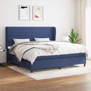 Box spring postel s matrací modrá 200x200 cm textil 3128075