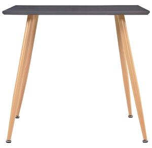 Jídelní stůl šedý a dubový 80,5 x 80,5 x 73 cm MDF