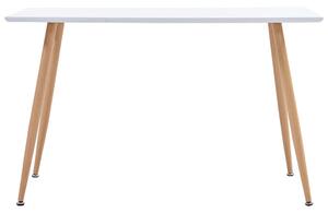 Jídelní stůl bílý a dubový 120 x 60 x 74 cm MDF