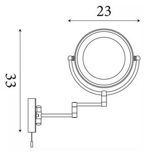 Searchlight 11824 Kosmetické polohovatelné zrcadlo s osvětelním MIRROR IP44, spínač