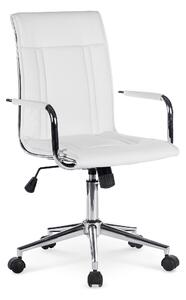 Bílá kancelářská židle BELLO 2 z Eko kůže