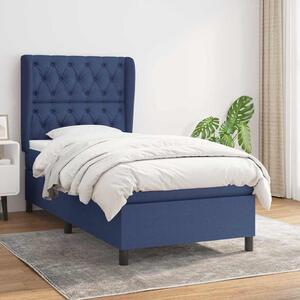 Box spring postel s matrací modrá 80x200 cm textil 3128163