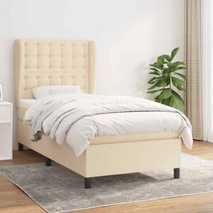 Box spring postel s matrací krémová 80 x 200 cm textil 3128242