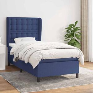 Box spring postel s matrací modrá 80x200 cm textil 3128243