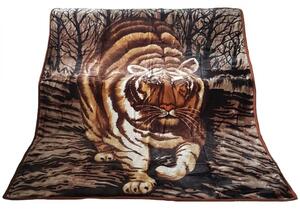 Hrubá deka s motivem tygra Šířka: 160 cm | Délka: 210 cm
