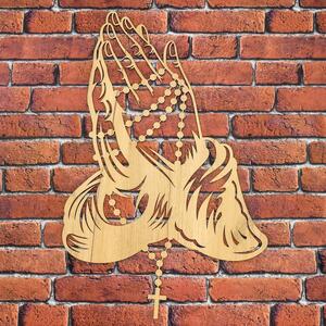 DUBLEZ | Dřevěná dekorace na zeď - Modlící se ruce