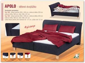 Čalouněná postel - dvoulůžko APOLO -