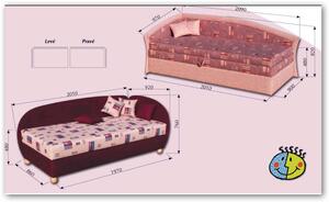 Čalouněná postel - jednolůžko ASTRA