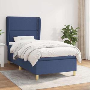 Box spring postel s matrací modrá 100 x 200 cm textil 3128427
