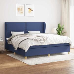 Box spring postel s matrací modrá 200x200 cm textil 3128475