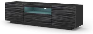 TV stolek/skříňka Aurora 150 (sahara černá) (s LED osvětlením)
