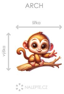 Opička na větvi arch 130 x 109 cm