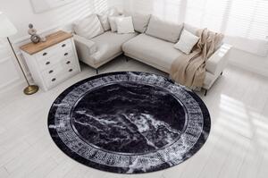 Kusový koberec Ager černobílý kruh 200cm
