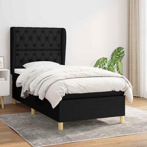 Box spring postel s matrací černá 80 x 200 cm textil 3128719