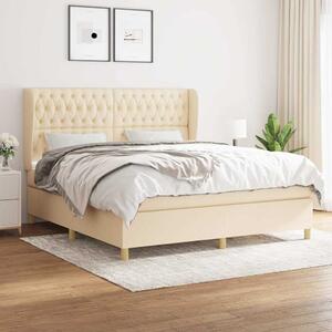 Box spring postel s matrací krémová 180x200 cm textil 3128786