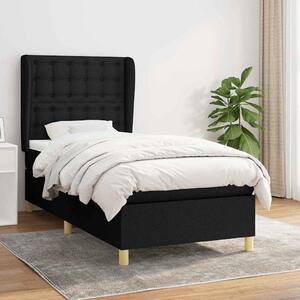 Box spring postel s matrací černá 80 x 200 cm textil 3128799