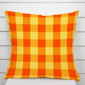 Biante Bavlněný povlak na polštář Olivia OL-003 Oranžovo-žlutá kostka velká 30 x 50 cm