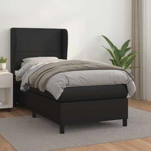 Box spring postel s matrací černá 80 x 200 cm umělá kůže 3128877