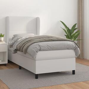 Box spring postel s matrací bílá 80 x 200 cm umělá kůže 3128878
