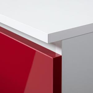 Avord Noční stolek CL2 40 cm bílý/červený
