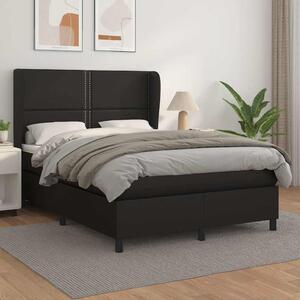 Box spring postel s matrací černá 140 x 190 cm umělá kůže 3128967