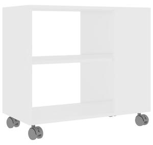 Odkládací stolek bílý 70 x 35 x 55 cm kompozitní dřevo