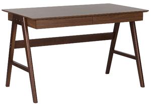 Psací stůl se 2 zásuvkami 120 x 70 cm tmavé dřevo SHESLAY