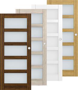 Posuvné interiérové dveře do pouzdra BRAGA model 6 Průchozí rozměr: 70 x 197 cm