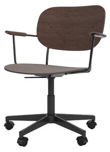 AUDO (MENU) Kancelářská židle Co Task Chair s područkami, Black / Dark Oak