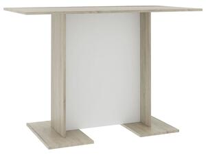 Jídelní stůl bílý a dub sonoma 110 x 60 x 75 cm dřevotříska