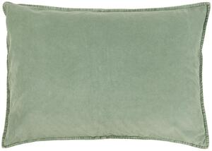 IB Laursen Zelený sametový povlak na polštář MISTY JADE 72x52 cm