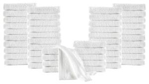 Sada ručníků pro hosty 50 ks bavlna 350 g/m² 30 x 50 cm bílá