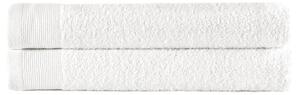 Ručníky 2 ks bavlna 450 g/m² 50 x 100 cm bílé