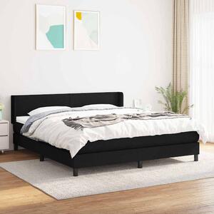 Box spring postel s matrací černá 160x200 cm textil 3129563