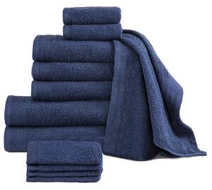 12dílná sada ručníků a osušek bavlna 450 g/m² námořnická modrá