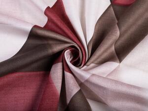 Biante Sametový povlak na polštář Tamara TMR-021 Vínovo-hnědo-béžové trojúhelníky 30 x 50 cm