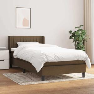 Box spring postel s matrací tmavě hnědá 80x200 cm textil 3129828