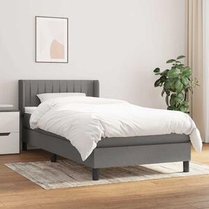 Box spring postel s matrací tmavě šedá 90x190 cm textil 3129834