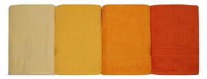 L'essentiel Sada 4 ks ručníků Rainbow 70x140 cm žlutá