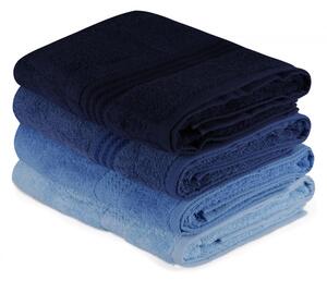 L'essentiel Sada 4 ks ručníků Rainbow 70x140 cm modrá