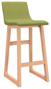 Barové židle 2 ks zelené textil