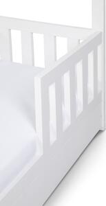 Bílá domečková postel MELDE 80 x 160 cm se zásuvkou