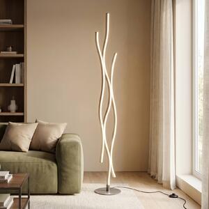 Trio Lighting Stojací lampa Blaze LED se stmívačem, hliník, stmívatelný, Hliník / šedá / zinek, Obývací pokoj / jídelna, kov, Moderní